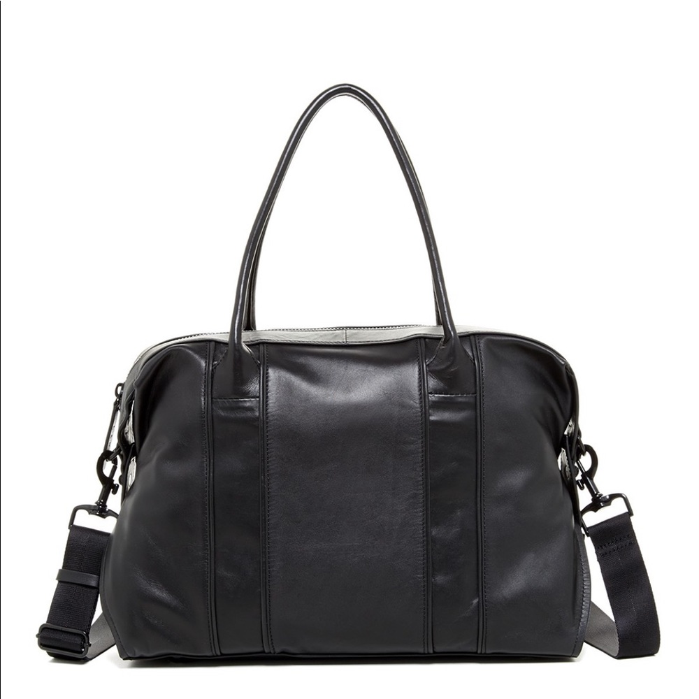 LAMB BY GWEN STEFANI BLACK LEATHER SATCHEL